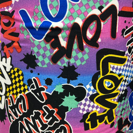 Double Brushed Jersey Knit Fabric(6 Styles with Graffiti Fashion) - By the Yard