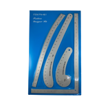 Metal Ruler Set:  Included Rulers(3 Curved Rulers, 1 Rectangle Ruler) #MRS01
