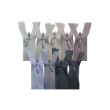 All Purpose, Plastic Invisible Zippers -18", Gray Shade
