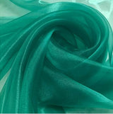 Solid Shiny Organza Fabric – Sheer Lightweight Material for Dresses, Decorations & Crafts - By the Yard