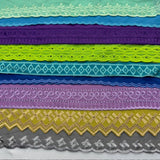 Embroidery Lace Cotton-Poly Fabric, 9 Colors, Different Patterns - By the Yard