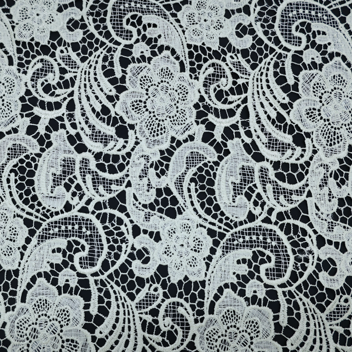 Embroidered Lace Fabric –  Lemon Yellow(#ELA05)/By the Yard