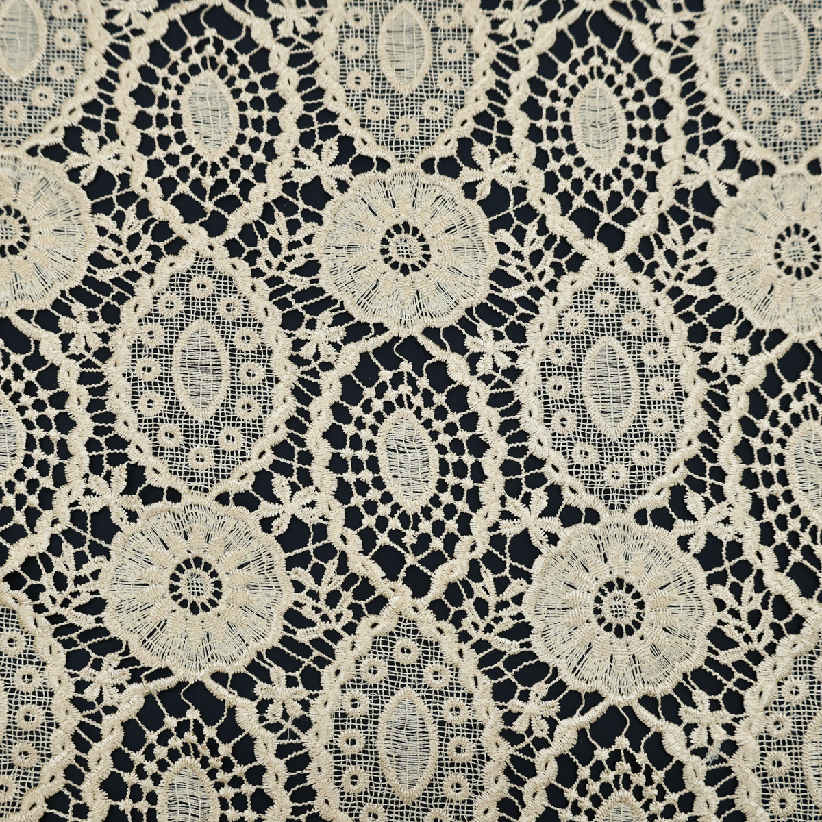 Embroidered Lace Fabric –  Light Yellow(#ELA03)/By the Yard