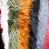 Faux Fur Fabric - Multicolor Striped (#FF06) By the Yard