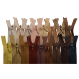 All Purpose, Plastic Invisible Zippers -18", Neutral Shade