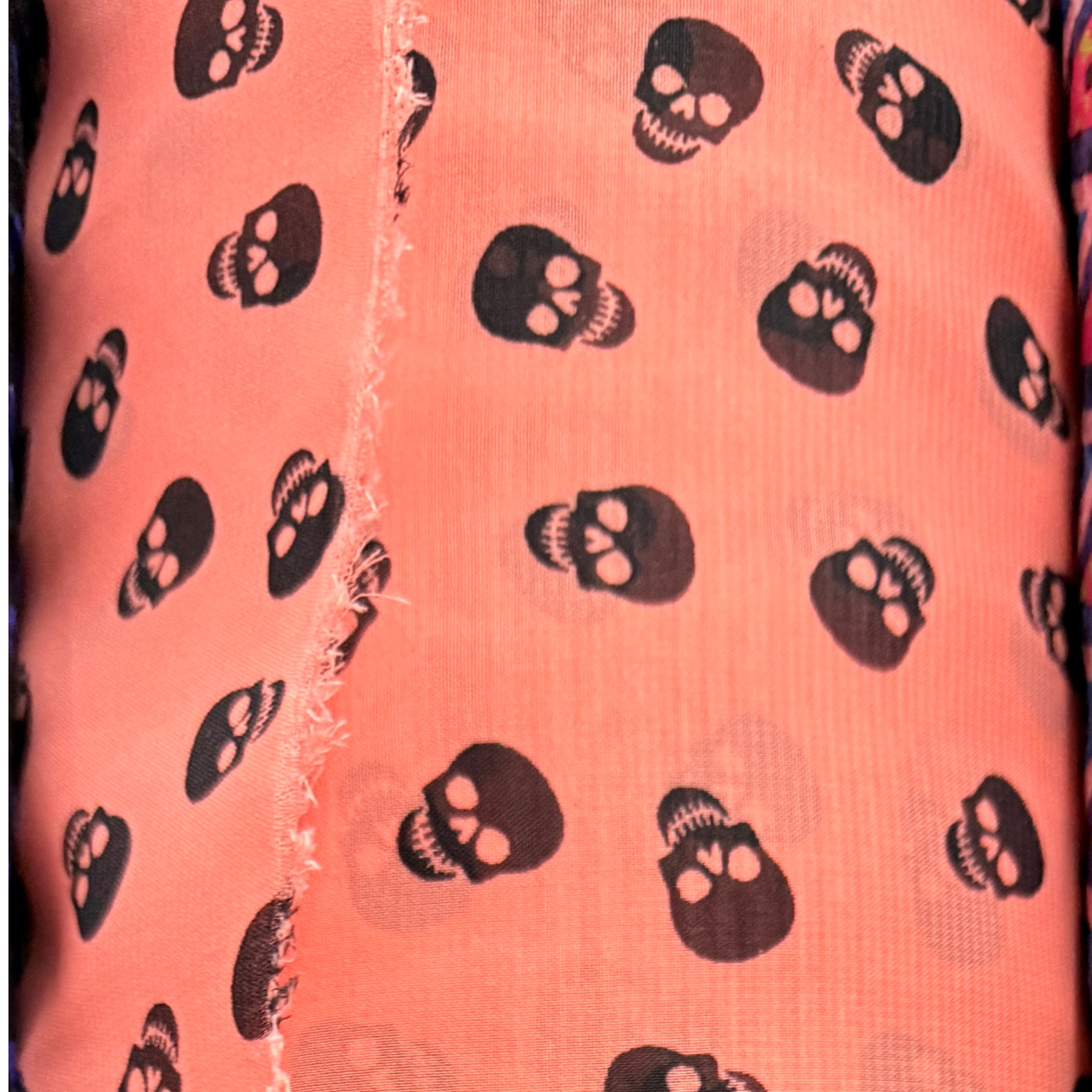 Skull Print Chiffon (54", 4 Colors) - By the Yard