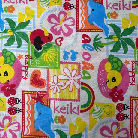 Cotton-Blend Fabric, Hawaiian Tropical Style(4 Styles) - By the Yard