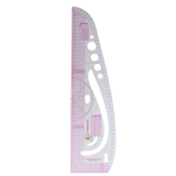 Plastic Rulers: 14 Curved Rulers, 1 Tringle Scale Ruler, 1 Pattern Ruler