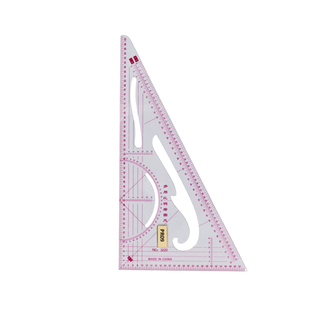 Plastic Rulers: 14 Curved Rulers, 1 Tringle Scale Ruler, 1 Pattern Ruler