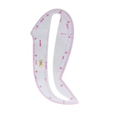 Plastic Rulers: 14 Curved Rulers, 1 Tringle Scale Ruler, 1 Pattern Ruler