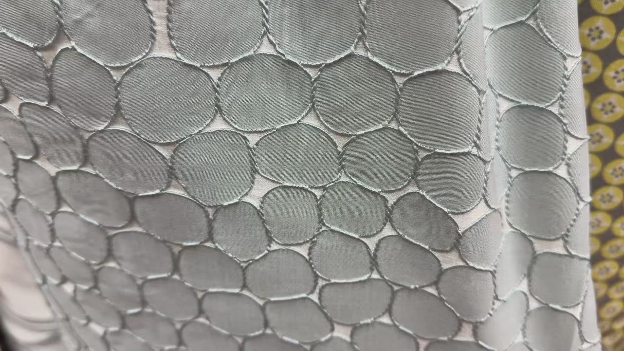Luxurious Jacquard Fabric(circle/oval motif)(#CIR01)By Yard
