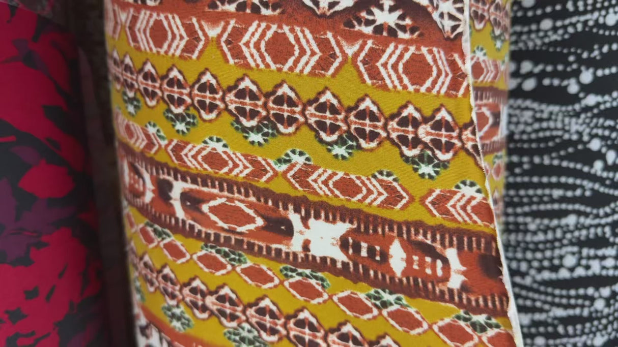 Double Brushed Jersey Knit Fabric/Ethnic Geometric Print(#IT607) - By The Yard
