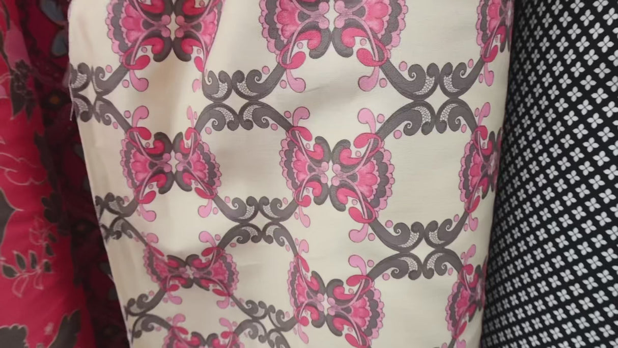 Baroque Floral Print(#CPBF01) By Yard