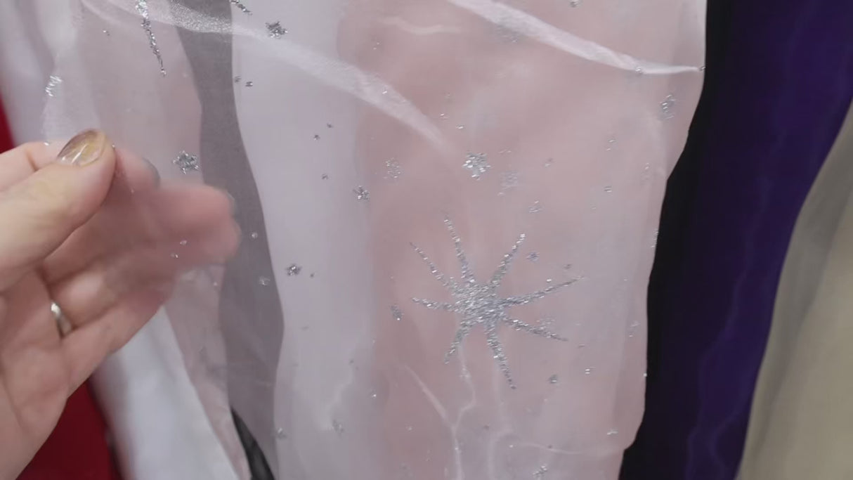 Glitter Star Tulle/Mesh Fabric By Yard