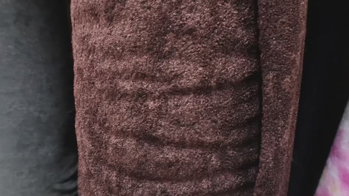 Terry Cloth Knit Fabric (Cozy Textured Brown) - By the Yard