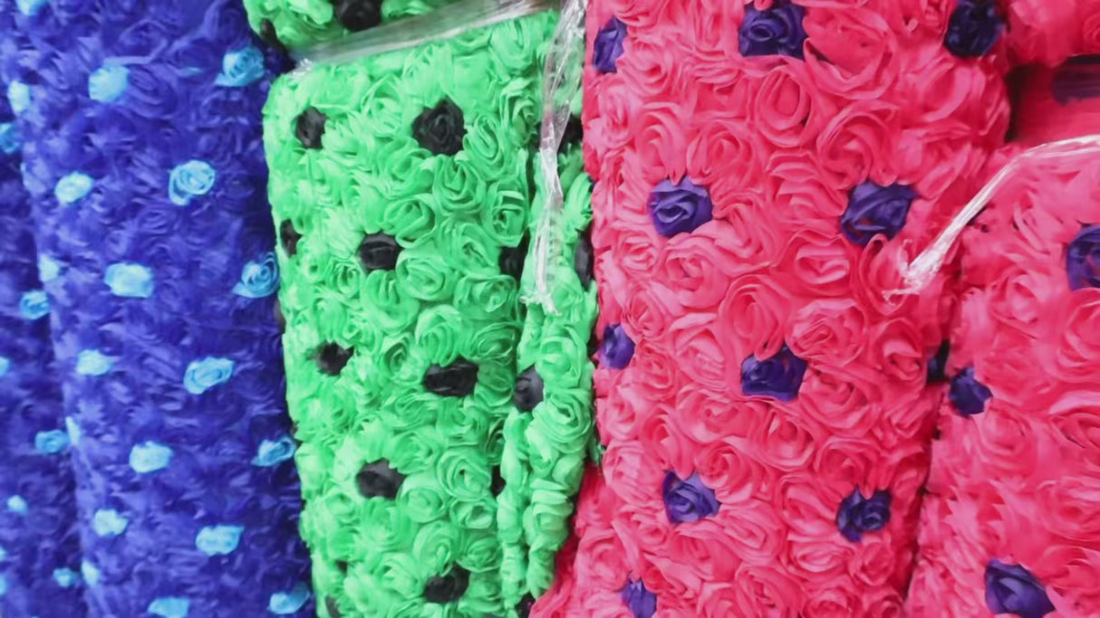 2Tone 3D Rosette Polyester(3 colors) By Yard