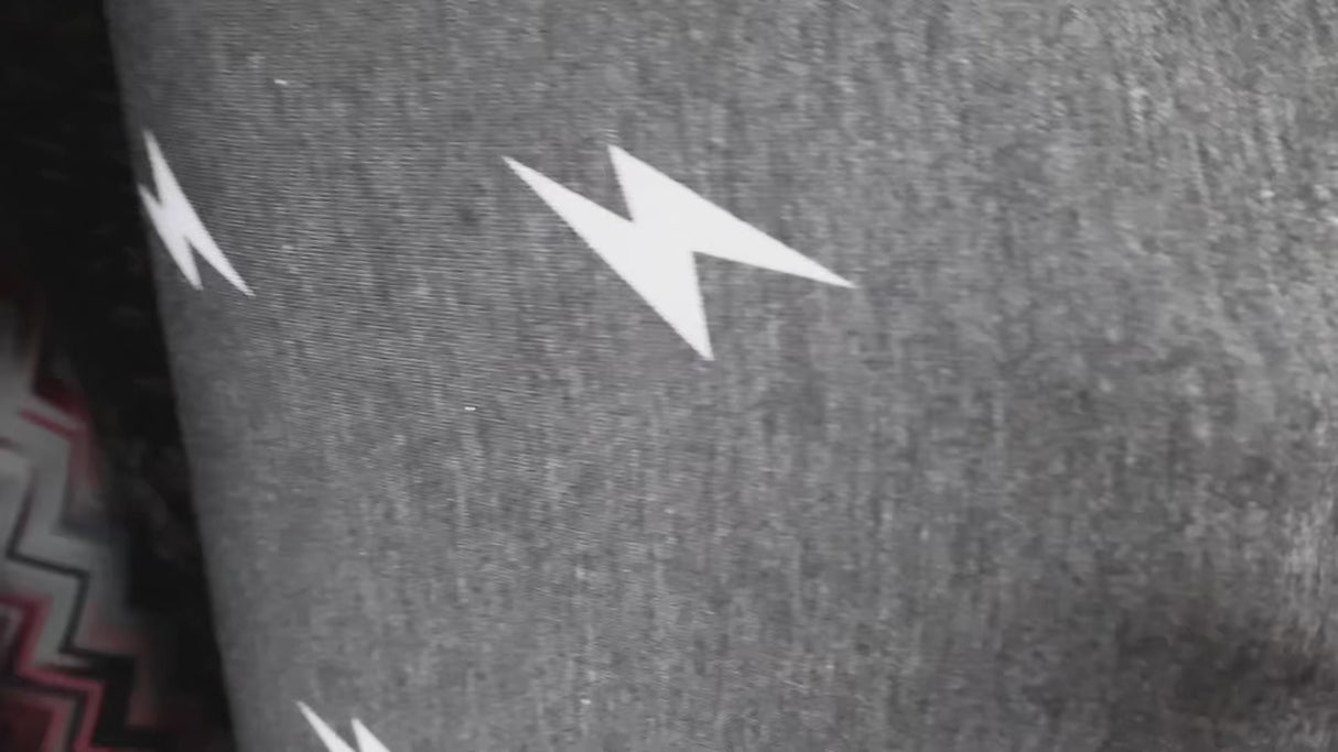 French Terry Knit Fabric Lightning Print(#FTY601) - By The Yard