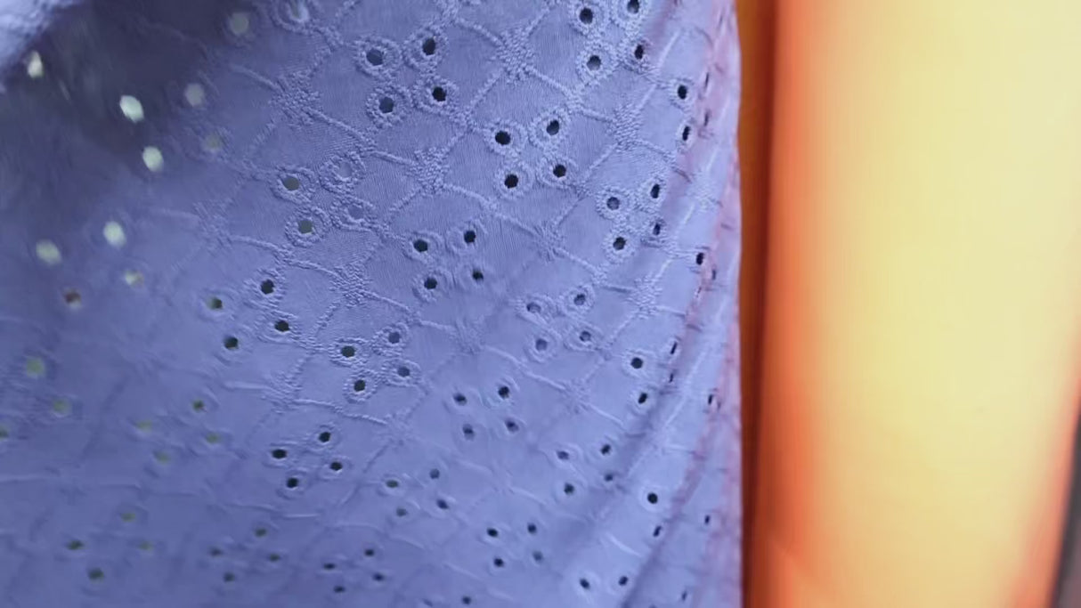 Stretch Eyelet Knit Fabric(58", 4Colors) - By the Yard