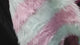 Faux Fur Fabric - Pastel Striped (Pink & Mint) (#FF07) By the Yard