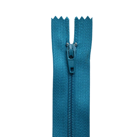 Plastic Normal Zippers: 24", Closed-End, All-Purpose, BLUE Shade